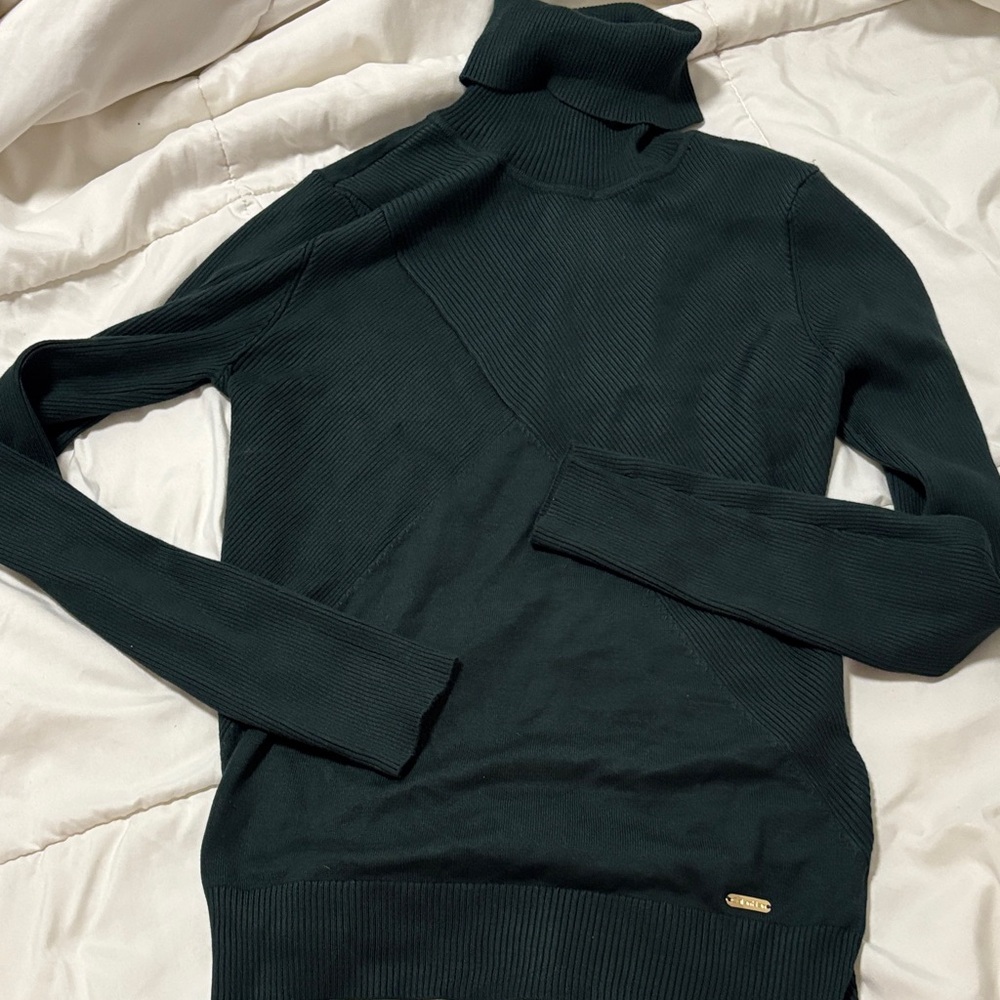 Calvin Klein Deep Green Cowl Neck Sweater